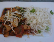 Hühnerwok mit Mangold und Paprika Hühnerwok mit Mangold und Paprika