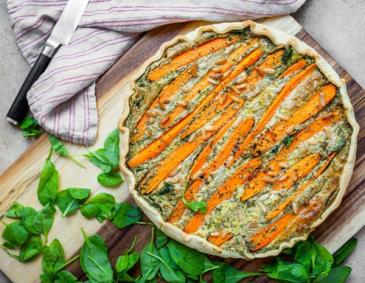 Quiche mit Ziegenkäse und saisonalem Gemüse Quiche mit Ziegenkäse und saisonalem Gemüse