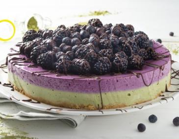 Cheesecake mit Heidelbeeren Cheesecake mit Heidelbeeren