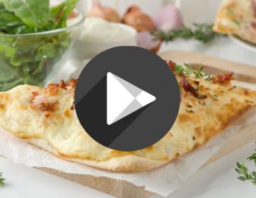Video - Flammkuchen aus der Heißluftfritteuse