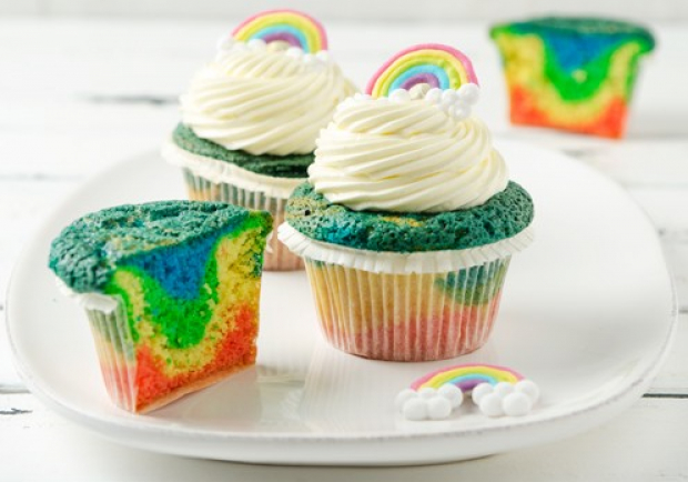 Regenbogencupcakes Rezept