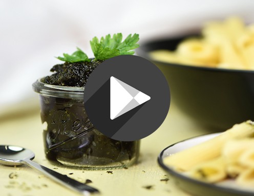 Klicken Sie mit der rechten Maustaste hier, um Bilder herunterzuladen: Video – Kürbiskernpesto