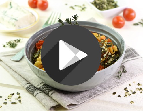 Klicken Sie mit der rechten Maustaste hier, um Bilder herunterzuladen: Video – Pasta mit Karotten, Tomaten und Dolce Latte
