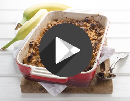 Klicken Sie mit der rechten Maustaste hier, um Bilder herunterzuladen: Video – Bananencrumble